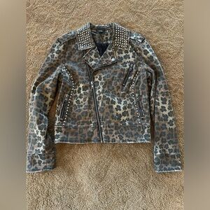 AFRM leopard moto style jacket